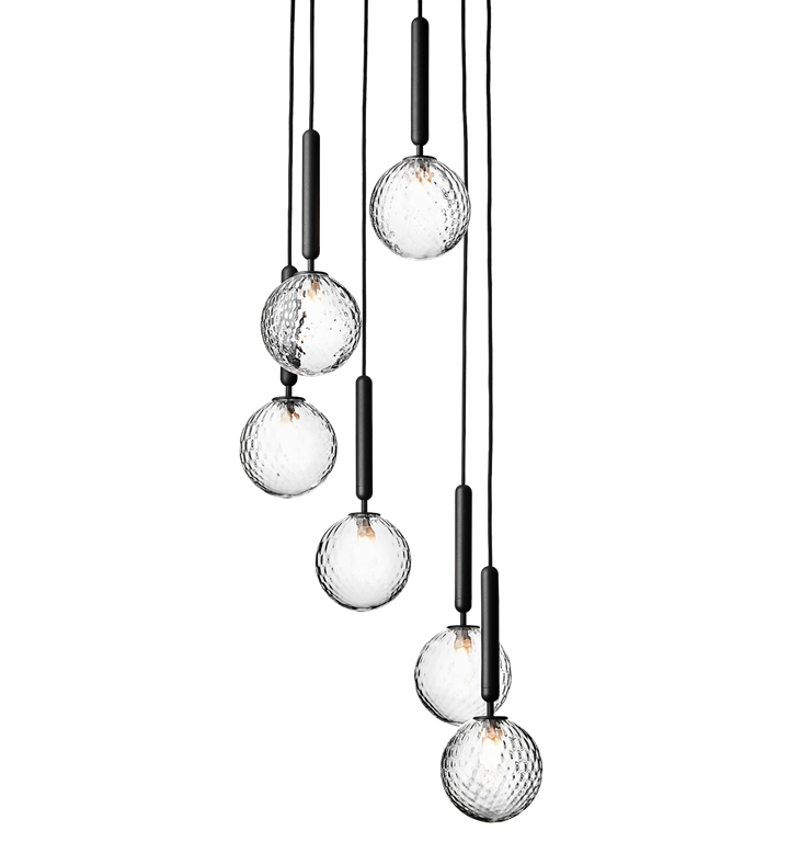 Miira 6 pendel, grå/klar