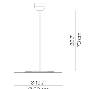 Millimetro H73 loftlampe stilk, blå