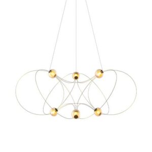 Munari X6 lysekrone, guld