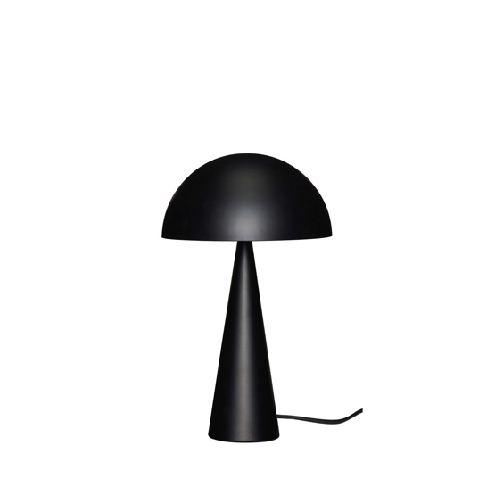 Mush bordlampe høj, mat sort