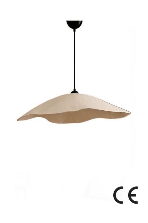 NORDVÄRK BK200 loftlampe, m. justerbar højde - creme cement og guld metal