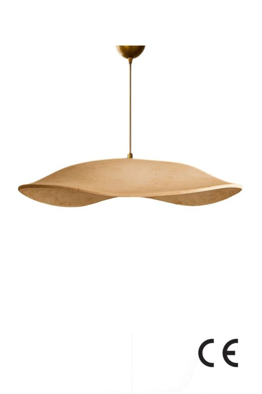 NORDVÄRK BK218 loftlampe, m. justerbar højde - vintage cement og guld metal