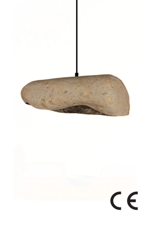 NORDVÄRK BK219 loftlampe, m. justerbar højde - grå cement og sort metal