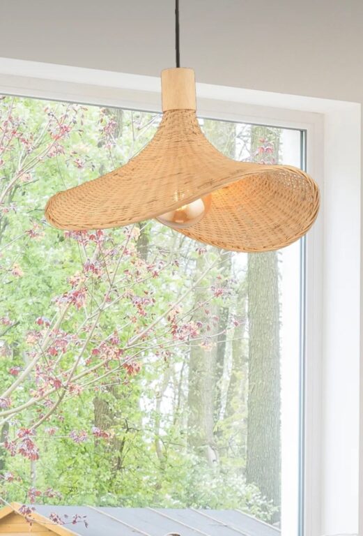 NORDVÄRK BRZ-340028 loftlampe, m. justerbar højde - natur bambus og plast