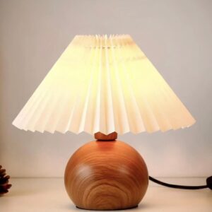 NORDVÄRK BRZ-343410 bordlampe - PVC og brun træ