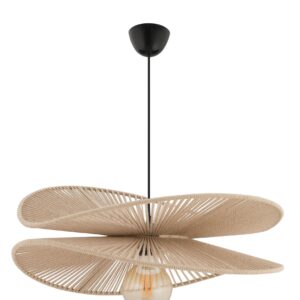 NORDVÄRK Daffodil loftlampe, m. justerbar højde - beige jute og metal