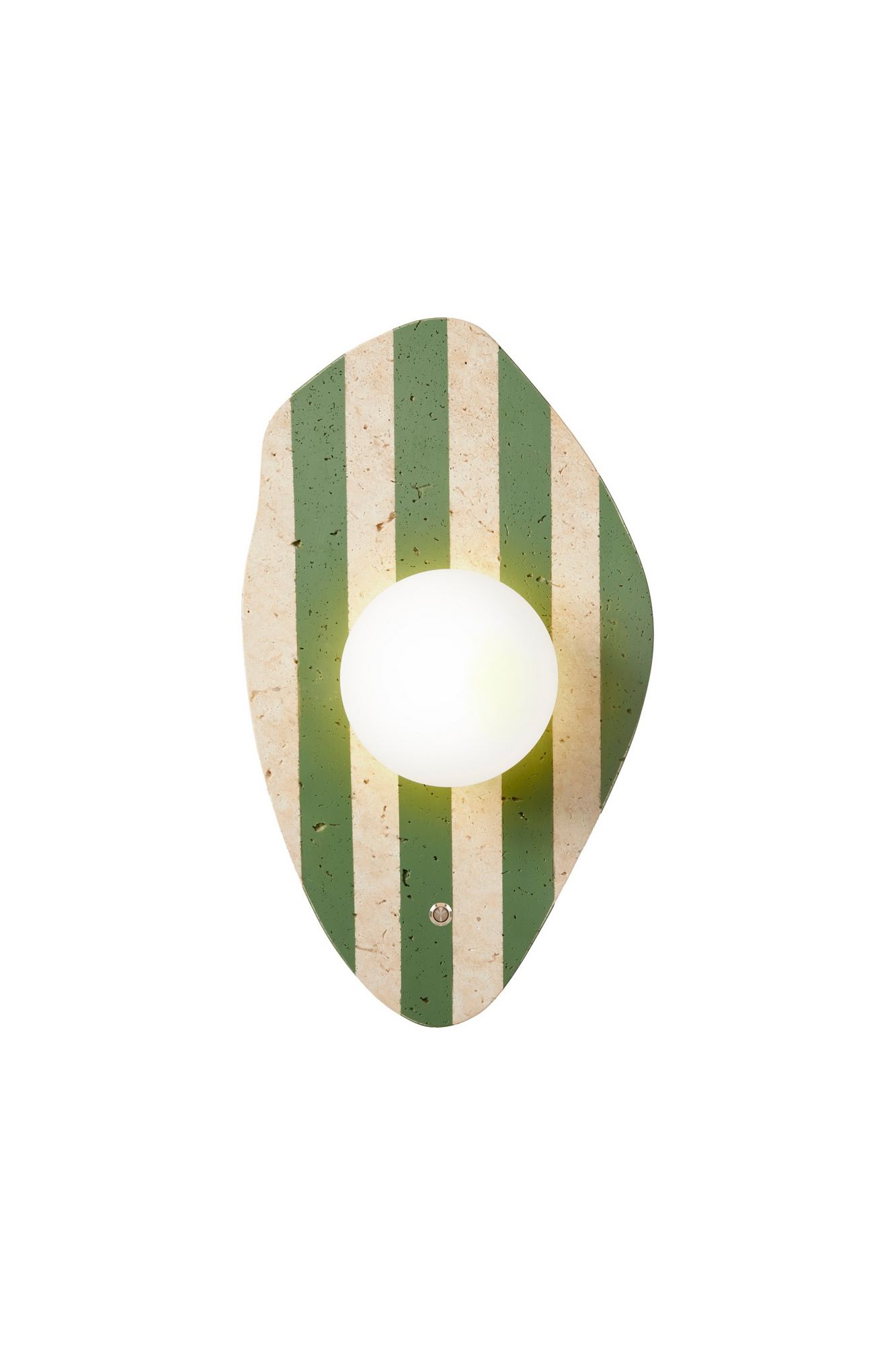 NORDVÄRK Espe væglampe - glas og beige/grøn travertin