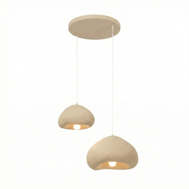 NORDVÄRK Lora-30-40-2-T-Nua-1001 loftlampe, m. justerbar højde - beige glasfiber og metal