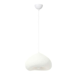 NORDVÄRK Lora-40-Nua loftlampe - hvid glasfiber og metal