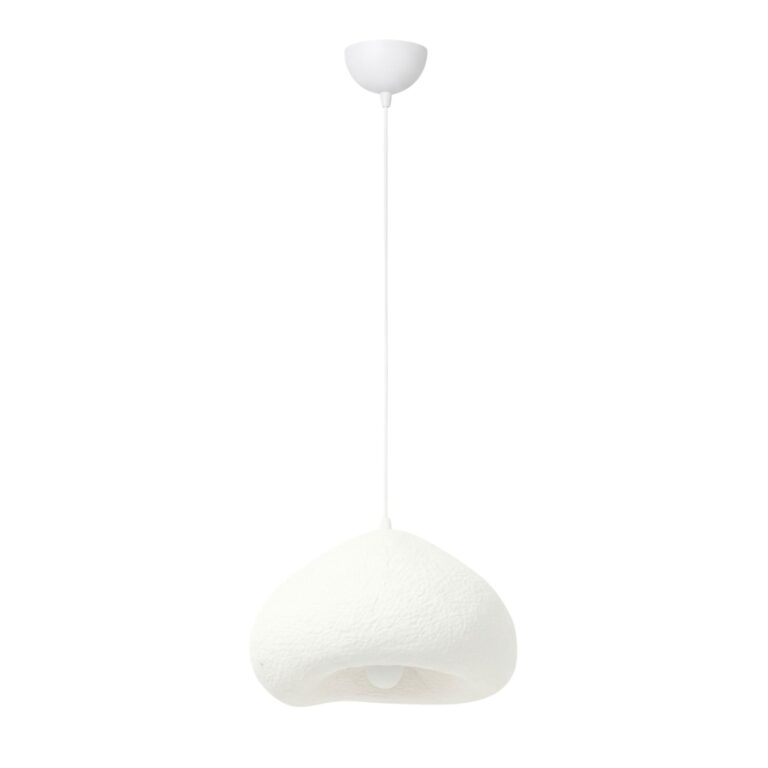 NORDVÄRK Lora-40-Nua loftlampe - hvid glasfiber og metal