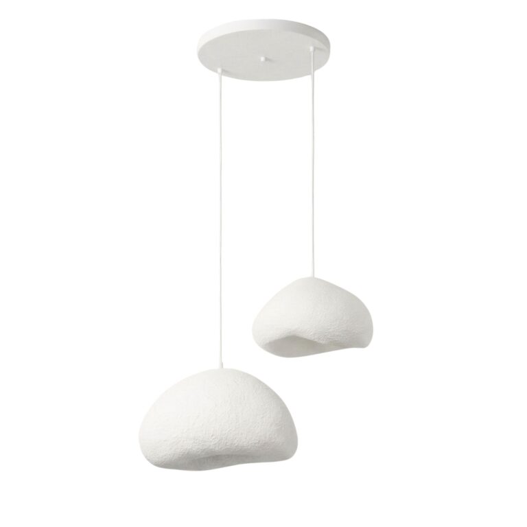 NORDVÄRK Loval-30-40-T-Nua loftlampe - hvid glasfiber og metal
