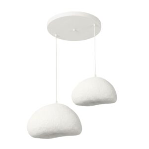 NORDVÄRK Loval-40-50-T-Nua loftlampe - hvid glasfiber og metal