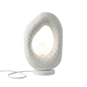 NORDVÄRK Vasl?-Nua bordlampe - hvid glasfiber og metal