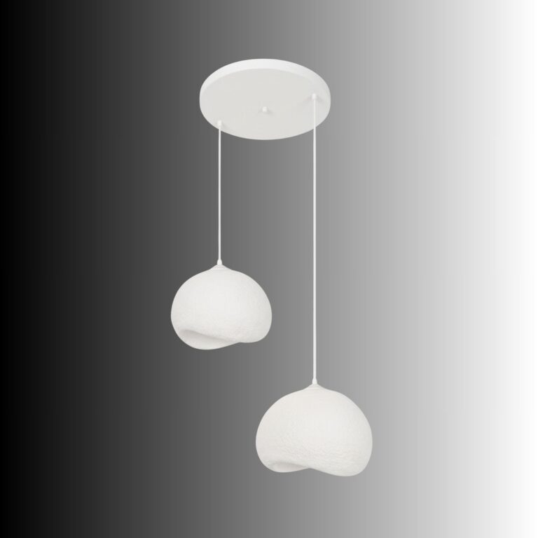 NORDVÄRK Yontu-15852 loftlampe, justerbar højde - hvid glasfiber og metal