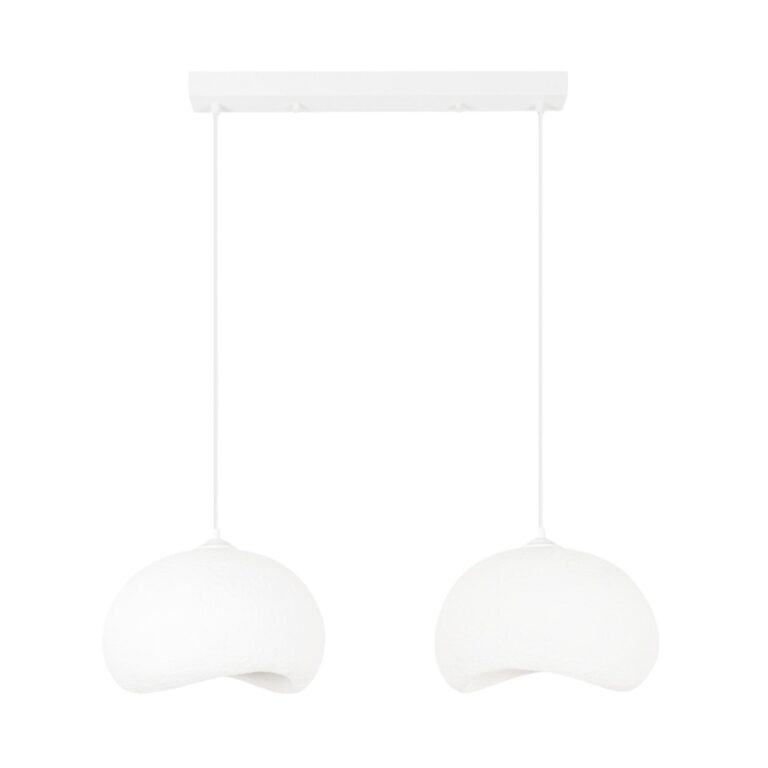 NORDVÄRK Yontu-15852 Loftlampe Justerbar Højde Hvid Glasfiber Metal