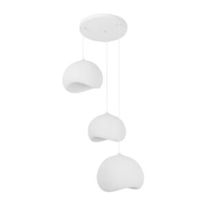 NORDVÄRK Yontu-15853 loftlampe, m. justerbar højde - hvid glasfiber og metal