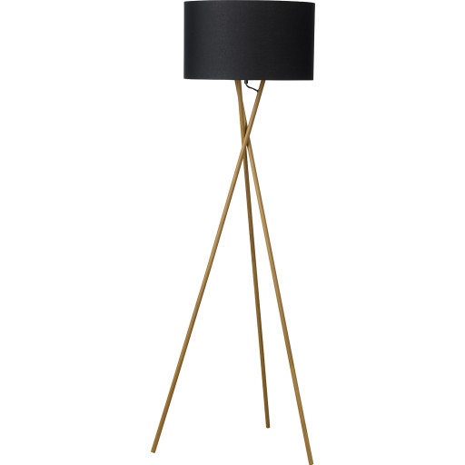 Nielsen Light Uptown gulvlampe, træben og sort skærm