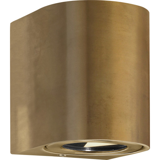 Nordlux Canto 2 udendørs væglampe, messing