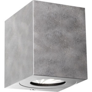 Nordlux Canto Kubi 2 udendørs væglampe, galvaniseret stål