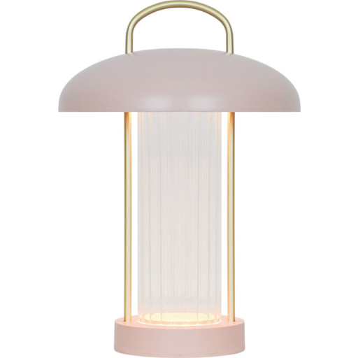 Nordlux Mirano genopladelig bordlampe, lyserød