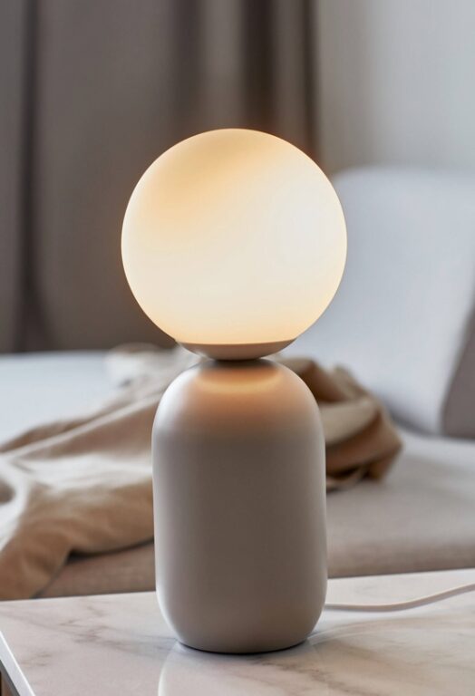 Notti bordlampe, grå