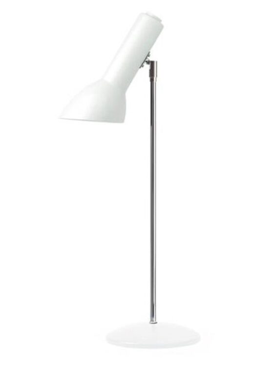 Oblique Bordlampe, hvid blank