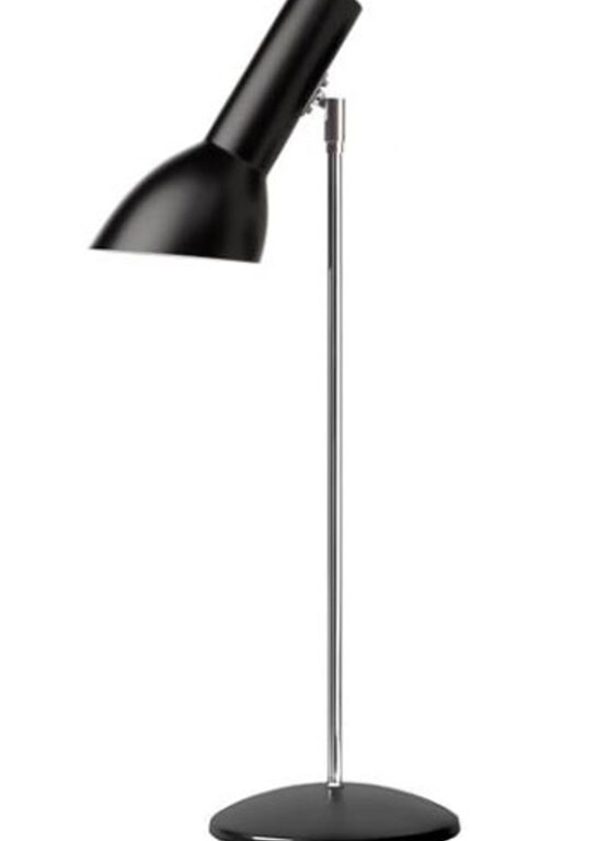 Oblique Bordlampe, sort mat
