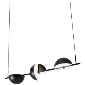 Oblure Trapeze Triplette Pendel - Pendler Messing Sort - JSTR2003-3X
