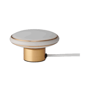 ØS1 Bordlampe mini, messing/messing & hvid ledning