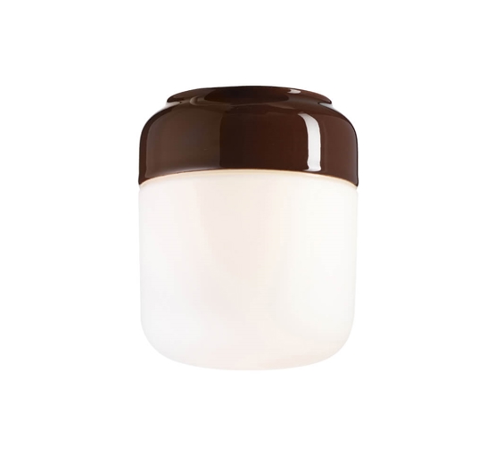 Ohm 140/170 loftlampe / væglampe, brun/mat opal