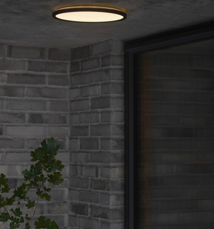 Oja 29 Outdoor Round loftlampe, sort