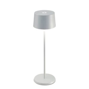 Olivia batterilampe / bordlampe, hvid