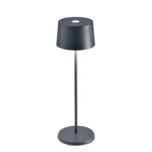 Olivia batterilampe / bordlampe, mørkegrå