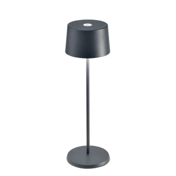 Olivia batterilampe / bordlampe, mørkegrå