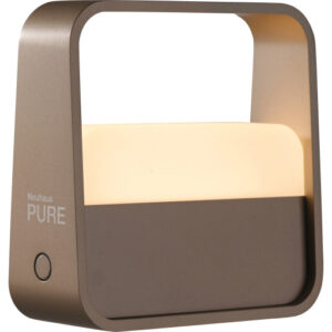 Paul Neuhaus Pure Go Akku genopladelig bordlampe, brun