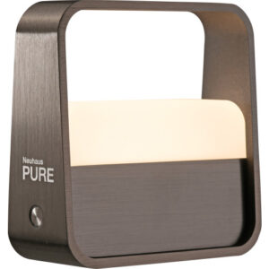 Paul Neuhaus Pure Go Akku genopladelig bordlampe, mørkebrun