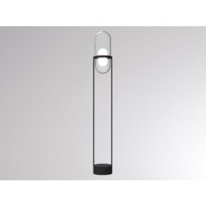 Pille F gulvlampe grå glas/grå skærm 27W 2700K PUSH dæmpbar