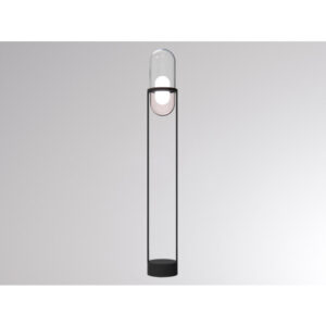 Pille F gulvlampe rose glas/grå skærm 27W 2700K PUSH dæmpbar