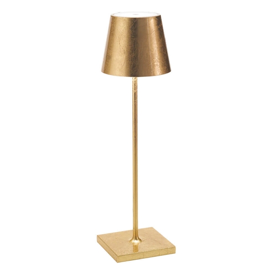 Poldina batterilampe / bordlampe, antik guld