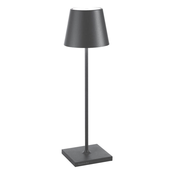 Poldina batterilampe / bordlampe, mørkegrå