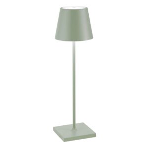 Poldina batterilampe / bordlampe, salviegrøn