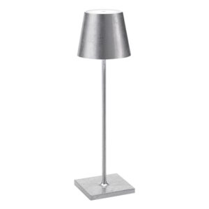 Poldina batterilampe / bordlampe, sølv