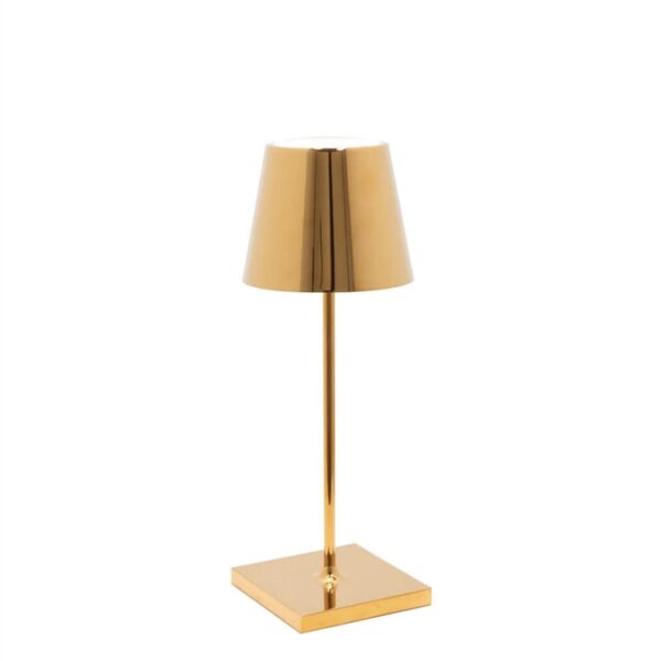 Poldina mini batterilampe / bordlampe, poleret guld