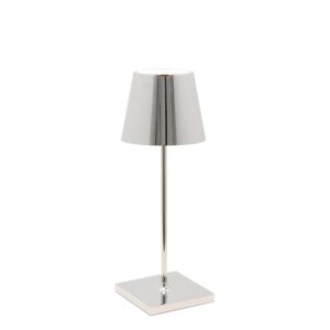 Poldina mini batterilampe / bordlampe, poleret krom