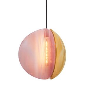 Proxima pendel, messing/askegrå/jaipur lysrød