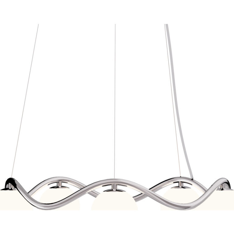 Rebello Decor Circle of Life lysekrone, krom, Ø11 cm glaskugler, Ø65 cm