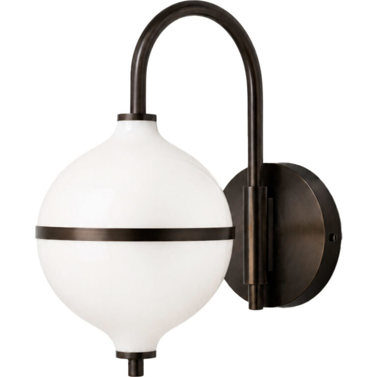 Rebello Decor Eternal Moonlight væglampe, bruneret messing/sort, Ø15 cm