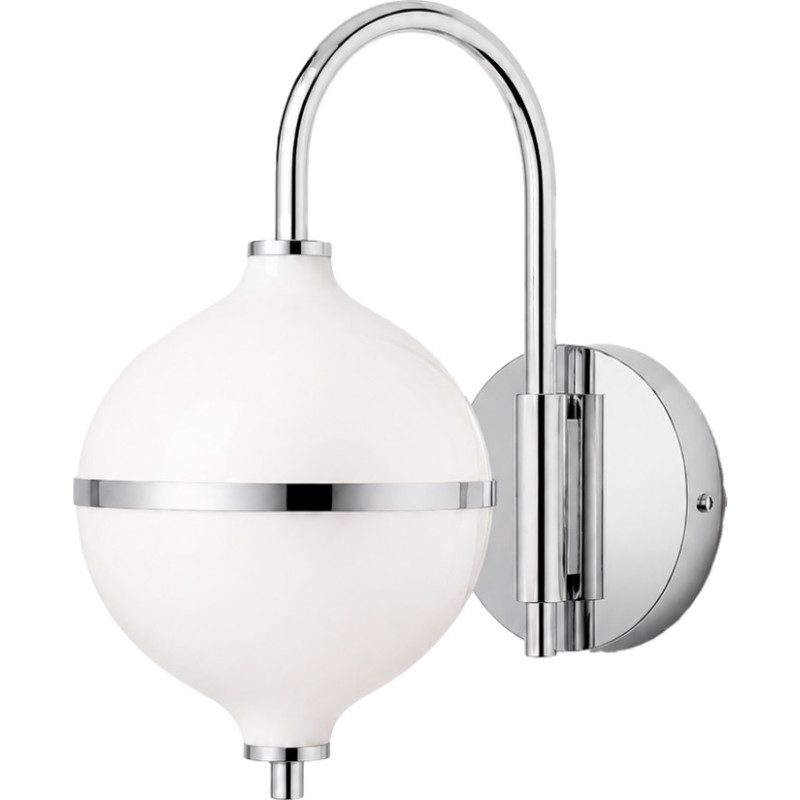 Rebello Decor Eternal Moonlight væglampe, krom/hvid, Ø15 cm