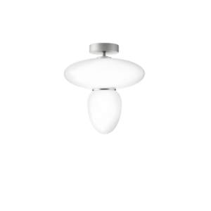 Rizzatto 42 loftlampe, satin sølv/opal