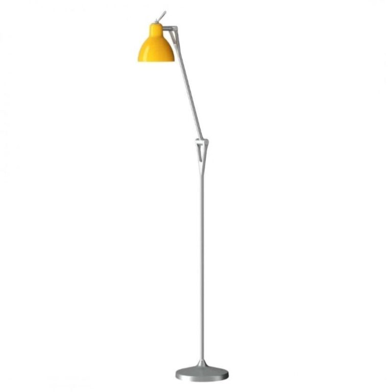Rotaliana Luxy F1 Alu Blank Gul Skærm Gulvlampe
